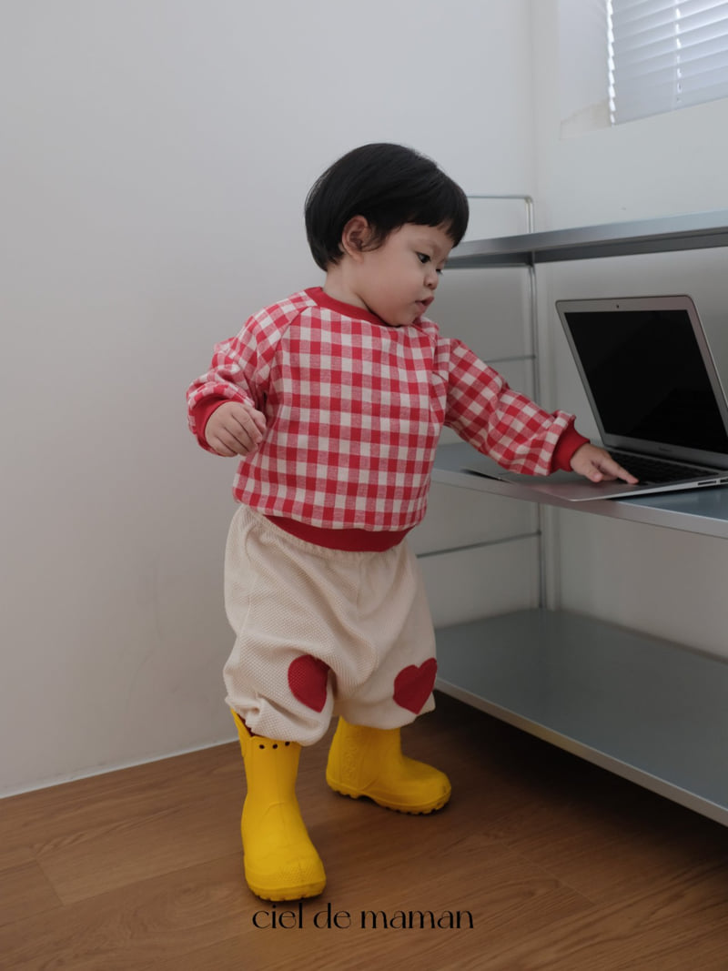 Ciel De Maman - Korean Baby Fashion - #babywear - Check Love It Set - 11