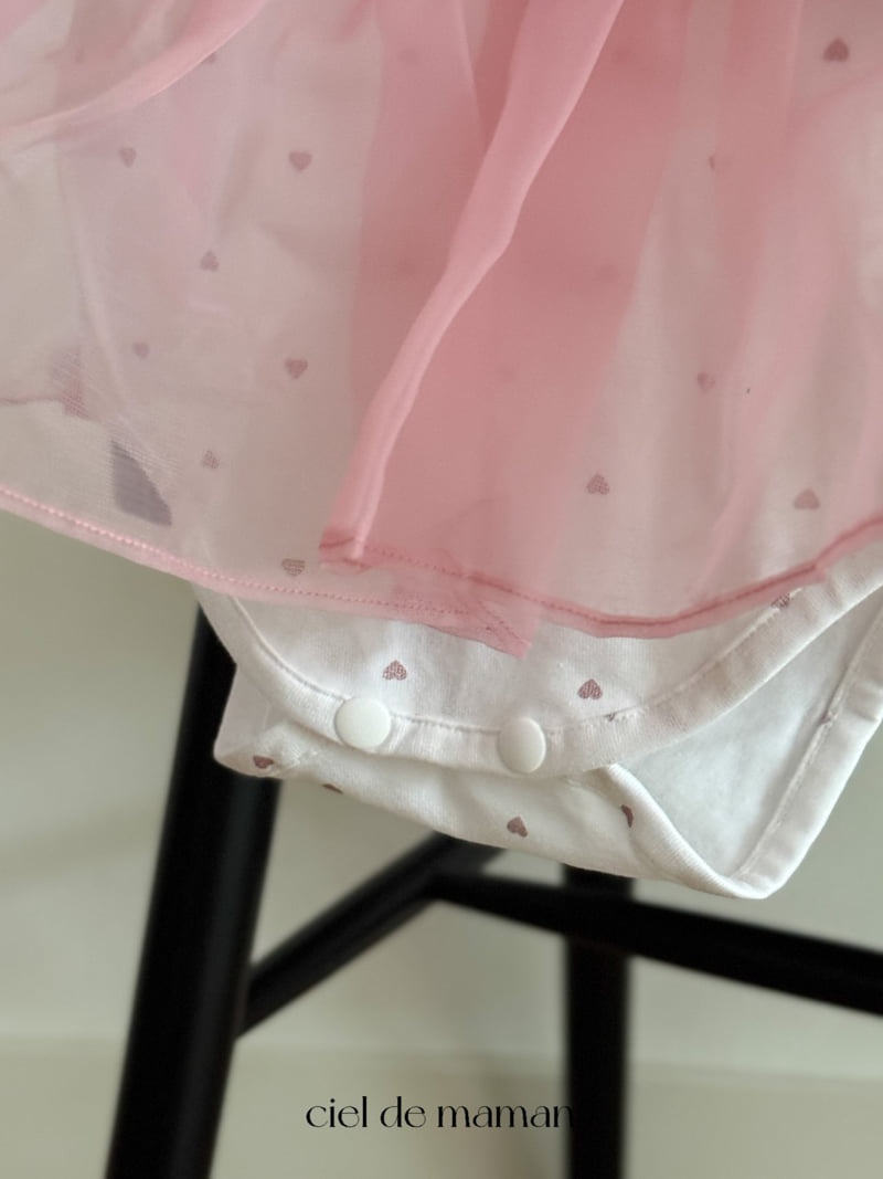Ciel De Maman - Korean Baby Fashion - #babywear - Heart Chiffon OPS Suit - 6