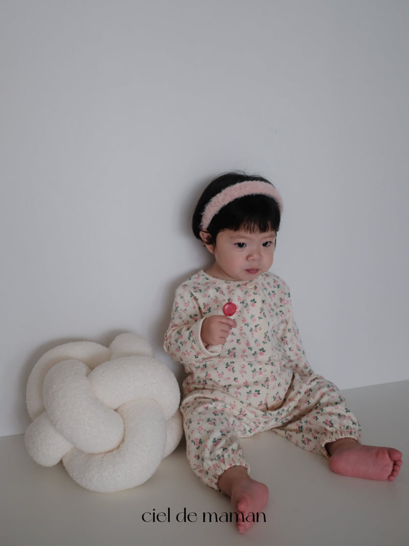Ciel De Maman - Korean Baby Fashion - #babywear - Pink Bloom Set - 12