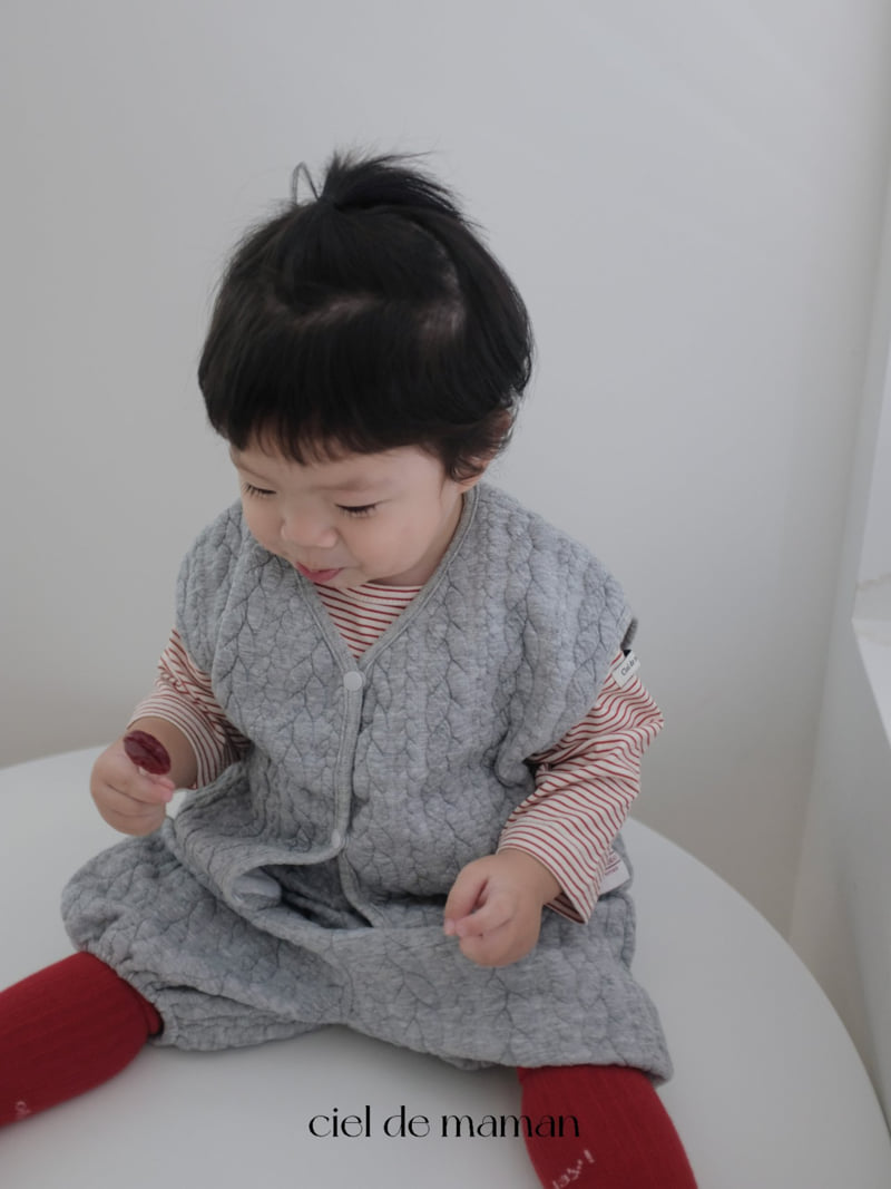 Ciel De Maman - Korean Baby Fashion - #onlinebabyboutique - Twisted Vest Set - 8