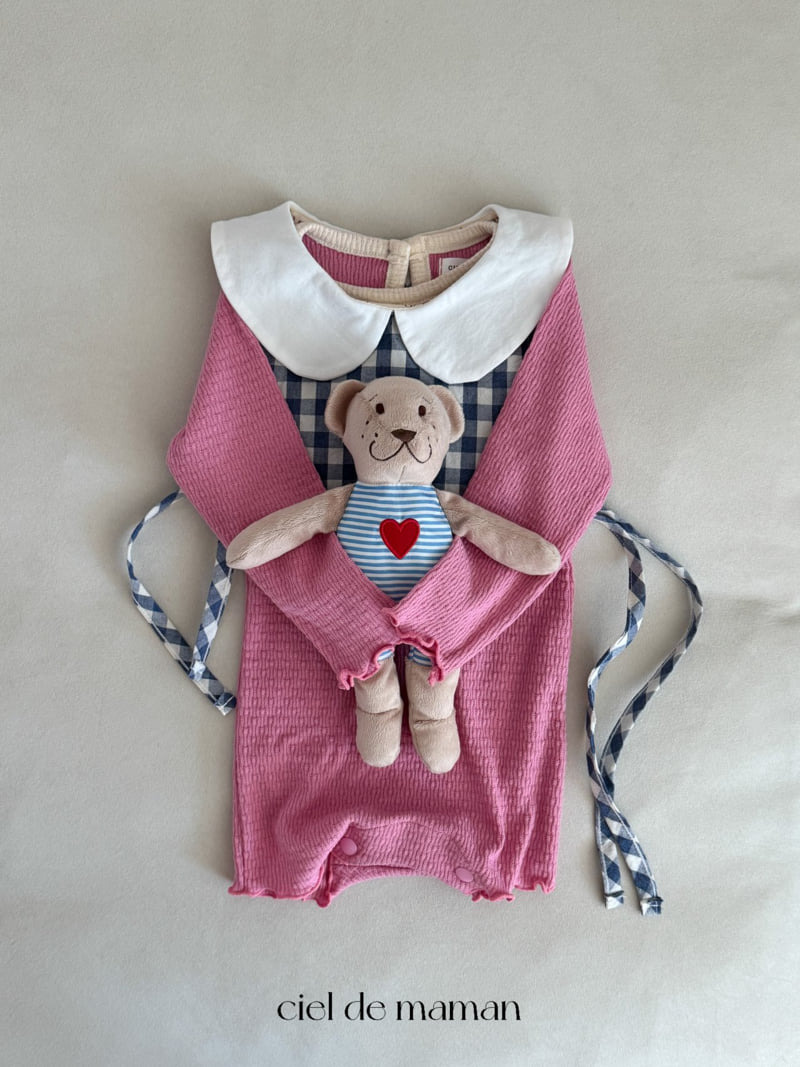 Ciel De Maman - Korean Baby Fashion - #onlinebabyboutique - Collar Check Bib - 6