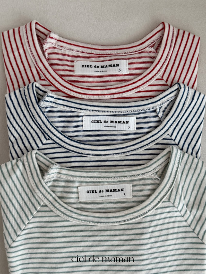 Ciel De Maman - Korean Baby Fashion - #babywear - Slim Stripe Tee - 4