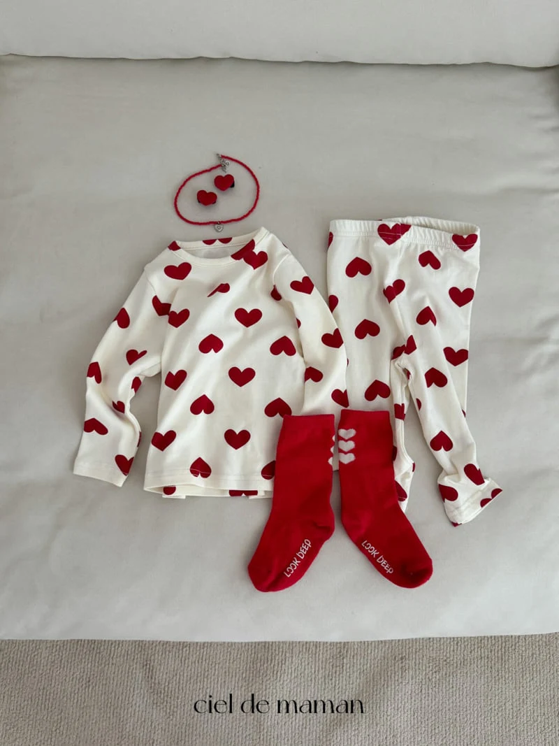 Ciel De Maman - Korean Baby Fashion - #onlinebabyboutique - Red Heart Easywear