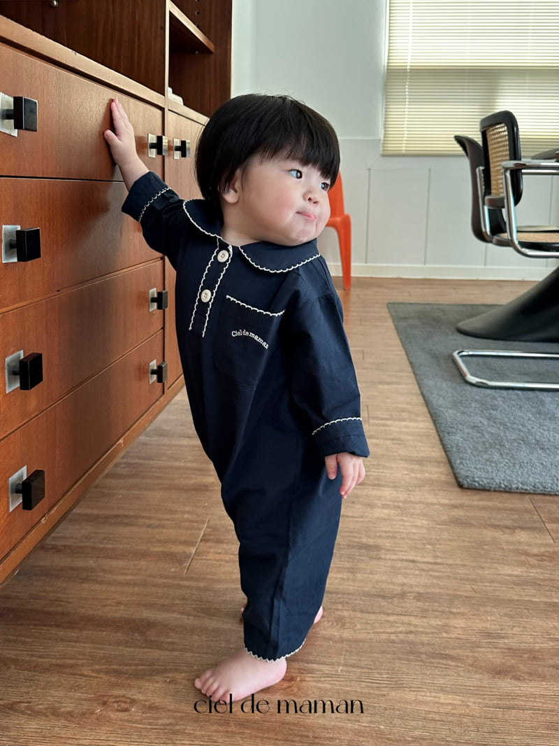 Ciel De Maman - Korean Baby Fashion - #onlinebabyboutique - Point Collar Pajama (Bebe) - 11