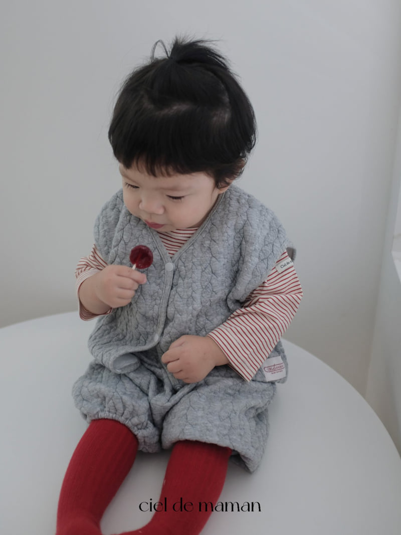 Ciel De Maman - Korean Baby Fashion - #onlinebabyshop - Twisted Vest Set - 9