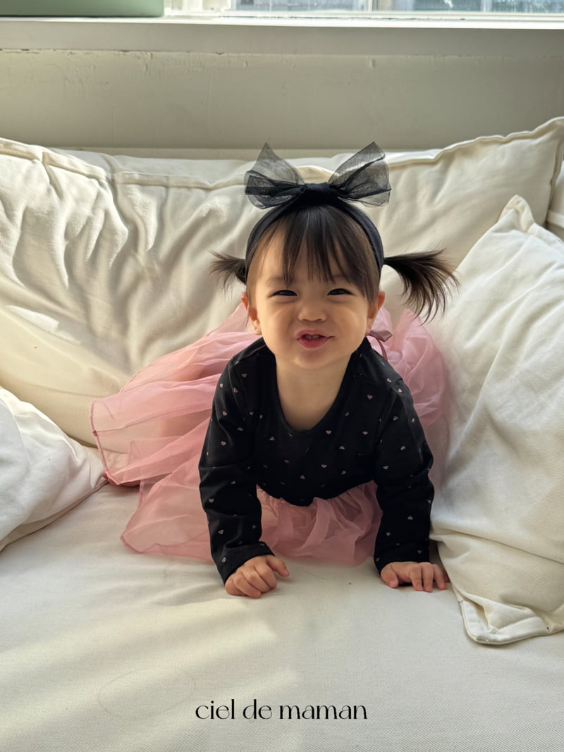 Ciel De Maman - Korean Baby Fashion - #onlinebabyshop - Heart Chiffon OPS Suit - 8