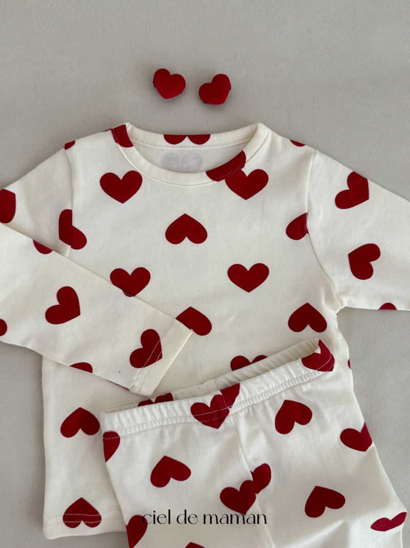Ciel De Maman - Korean Baby Fashion - #onlinebabyshop - Red Heart Suit - 3