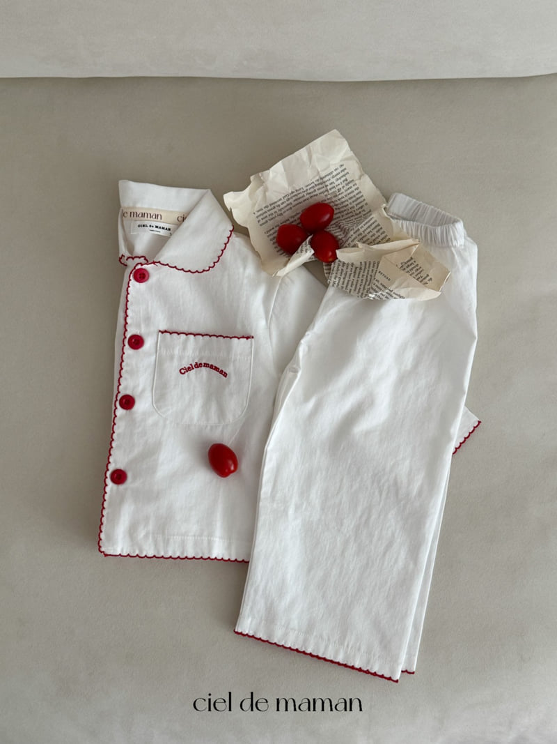 Ciel De Maman - Korean Women Fashion - #romanticstyle - Point Collar Pajama (Adult) - 3