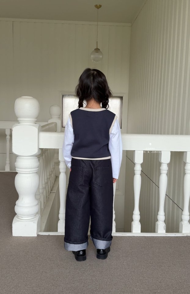 Comma - Korean Children Fashion - #kidzfashiontrend - Embroidered Vest - 4