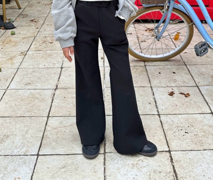 Comma - Korean Children Fashion - #Kfashion4kids - Wide Bootcut Pants - 3