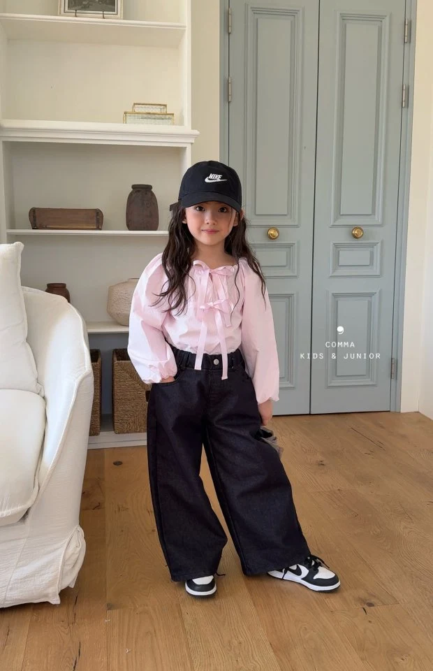 Comma - Korean Children Fashion - #Kfashion4kids - Ribbon Tie Blouse - 6