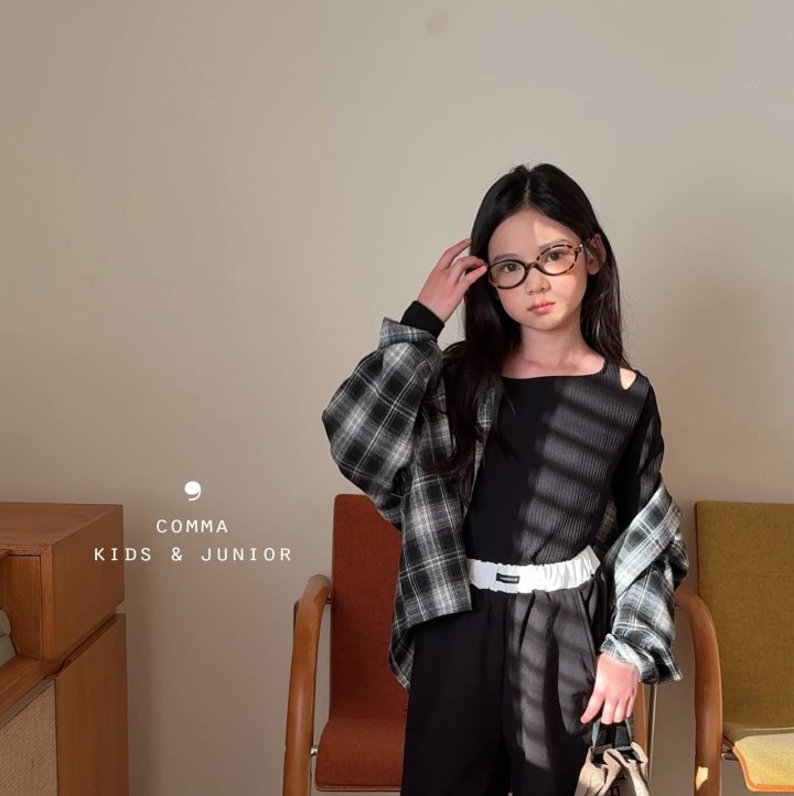 Comma - Korean Children Fashion - #Kfashion4kids - Shoulder Cut-Out Tee
