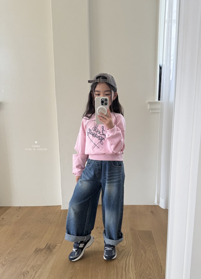 Comma - Korean Children Fashion - #childofig - Slit Sweatshirt - 12