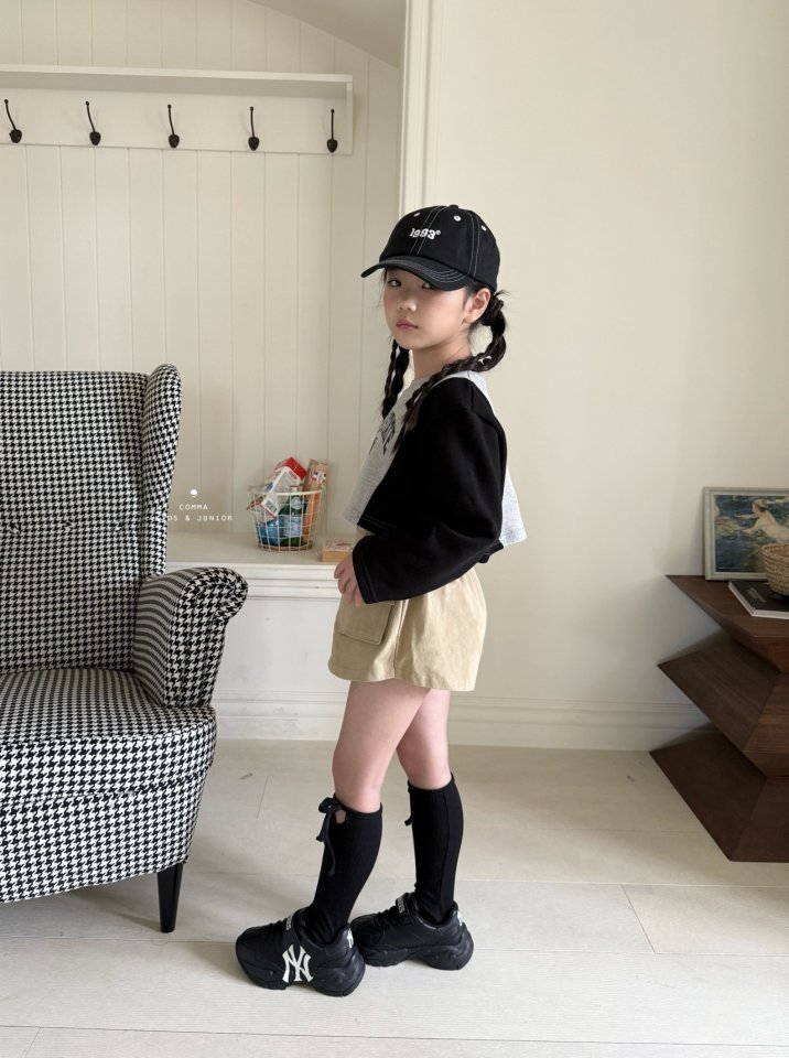 Comma - Korean Children Fashion - #childofig - Crop Contrast Tee - 12