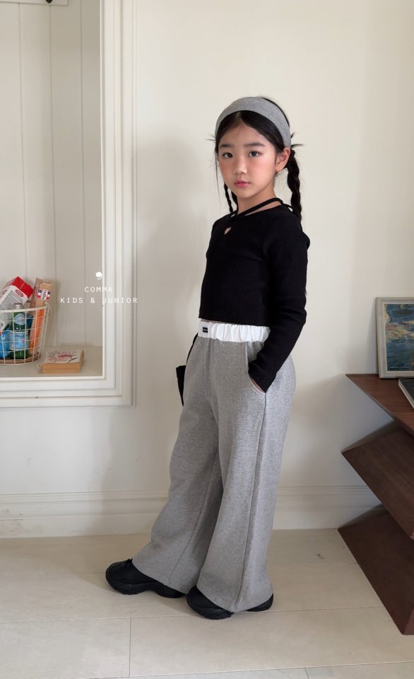 Comma - Korean Children Fashion - #childofig - Contrast Label Pants - 6