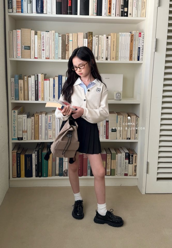Comma - Korean Children Fashion - #childofig - Ribbon Embroidery Cardigan - 5