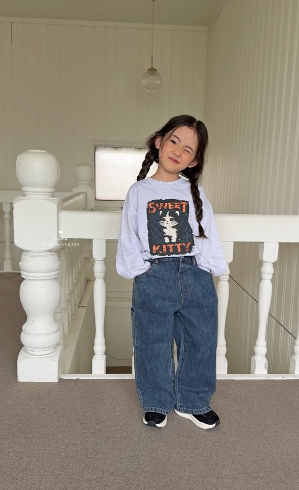 Comma - Korean Children Fashion - #childofig - Sweet Cat Tee - 4