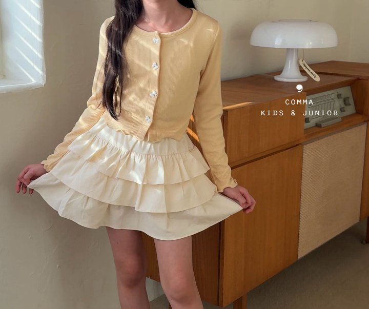 Comma - Korean Children Fashion - #childofig - Corduroy Tiered Skirt