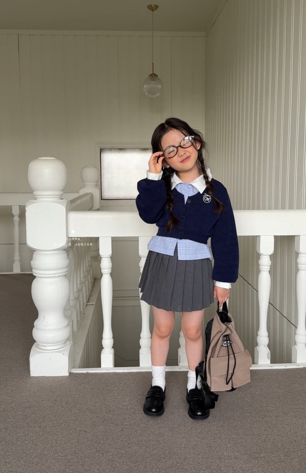 Comma - Korean Children Fashion - #childofig - Studded Pleated Skirt - 11