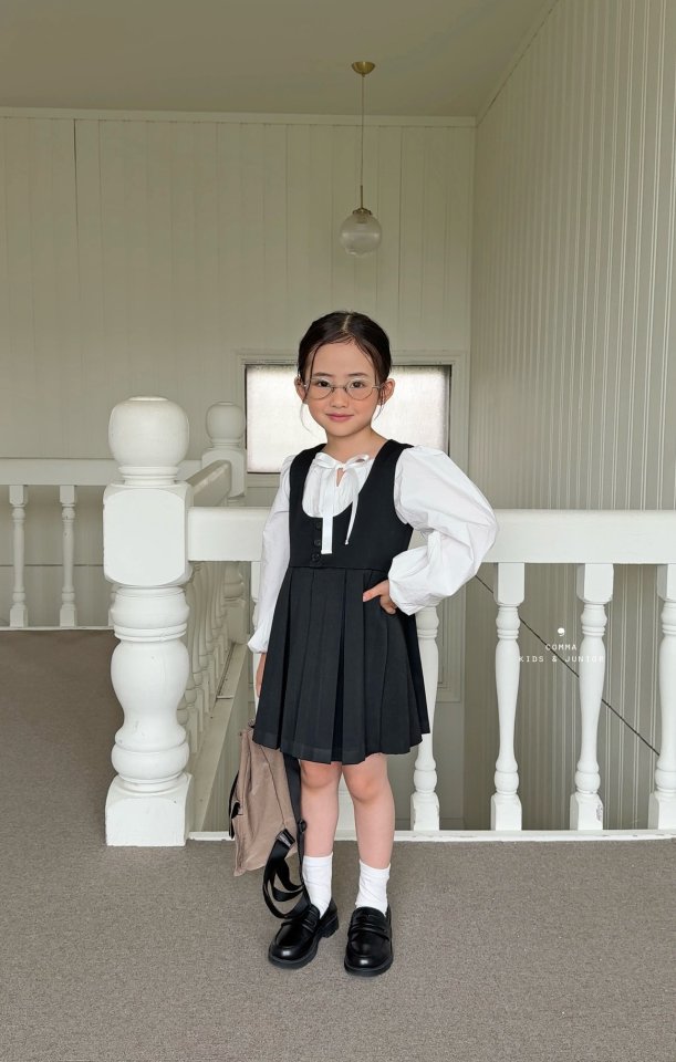 Comma - Korean Children Fashion - #childofig - Button Pleated One-piece - 8