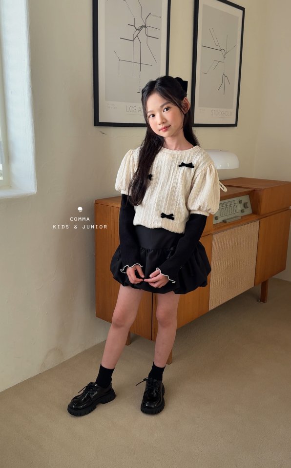 Comma - Korean Children Fashion - #childrensboutique - Pumpkin Balloon Skirt (Pink Check) - 9