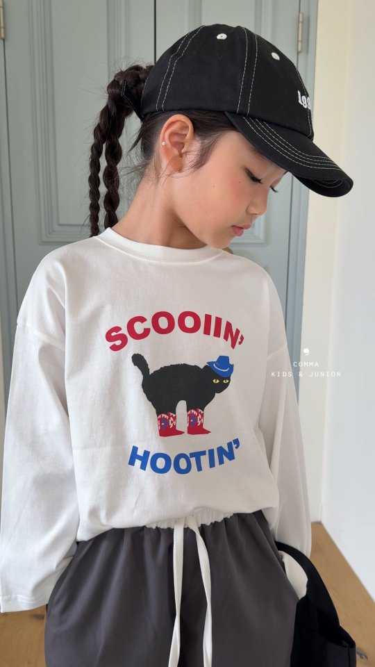 Comma - Korean Children Fashion - #designkidswear - Boots Cat Tee