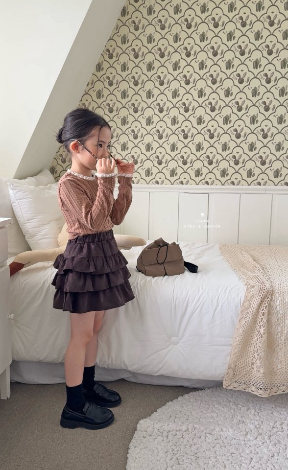 Comma - Korean Children Fashion - #designkidswear - Cable Lace Tee