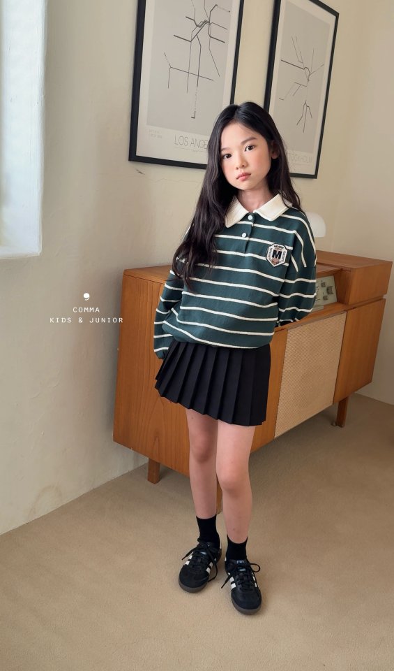 Comma - Korean Children Fashion - #discoveringself - Collar Sweatshirt - 8