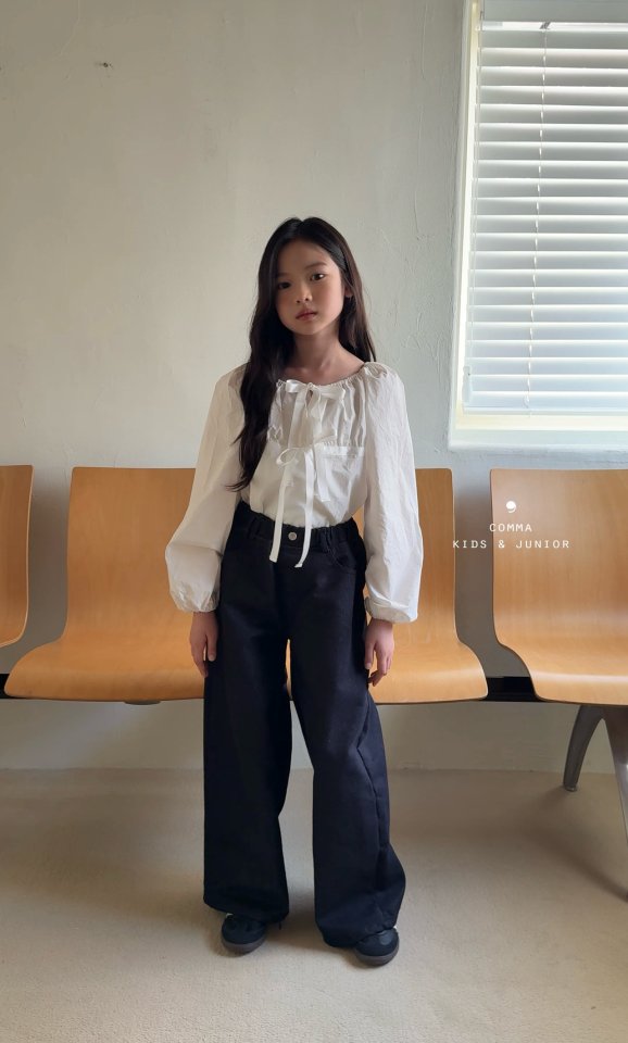 Comma - Korean Children Fashion - #discoveringself - Ribbon Tie Blouse