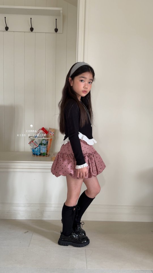 Comma - Korean Children Fashion - #discoveringself - Pumpkin Balloon Skirt (Pink Check) - 11