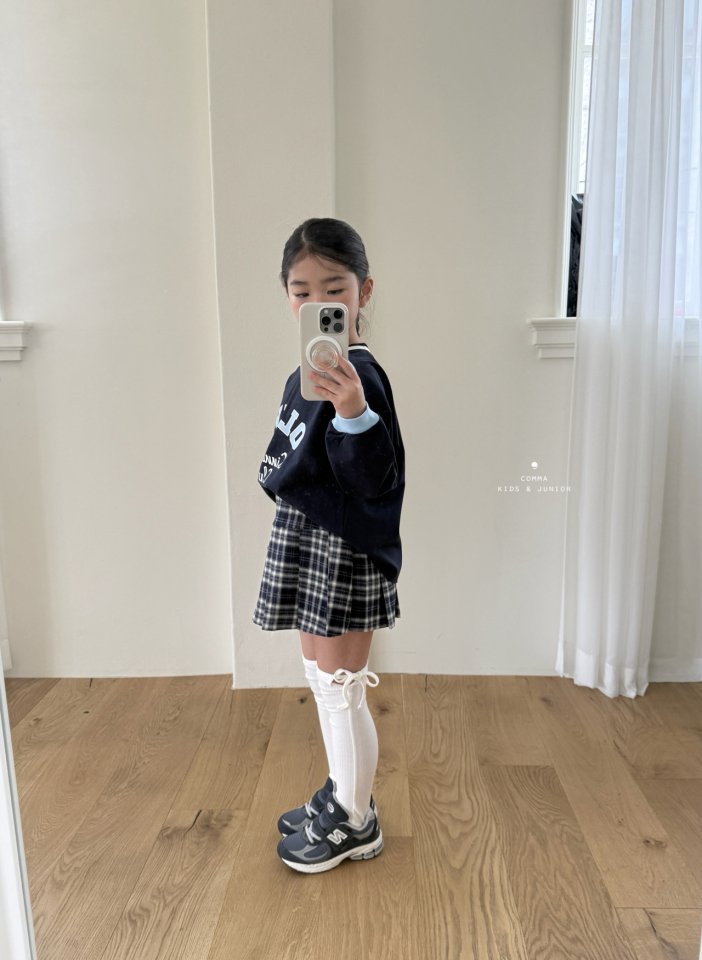 Comma - Korean Children Fashion - #discoveringself - Check Pleated Skirt - 10