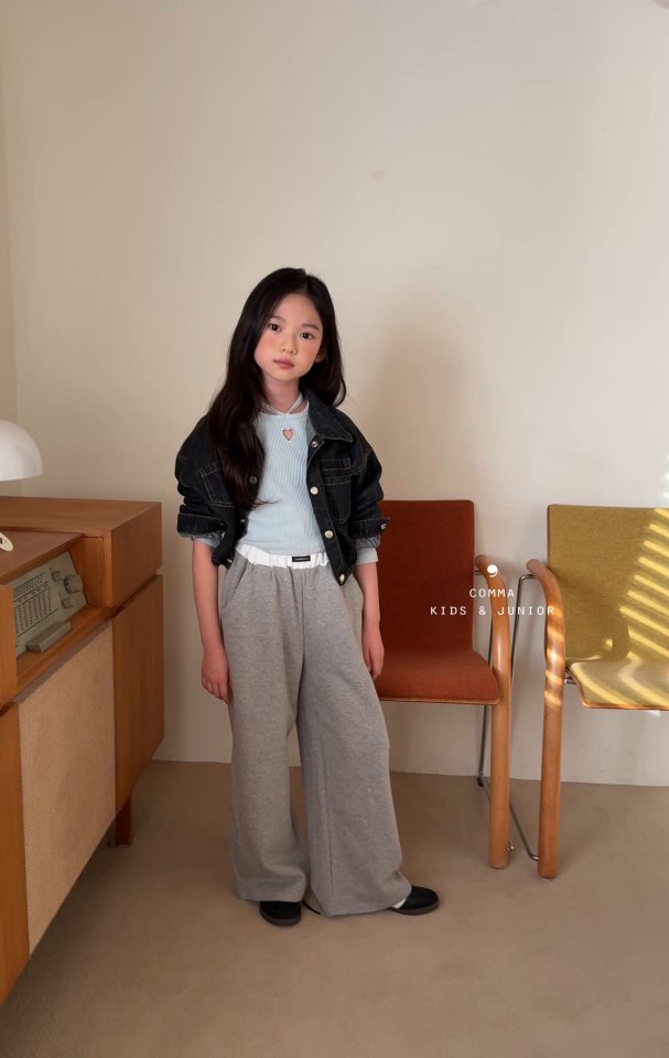 Comma - Korean Children Fashion - #discoveringself - Contrast Label Pants - 9