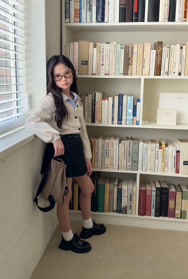 Comma - Korean Children Fashion - #discoveringself - Ribbon Embroidery Cardigan - 8