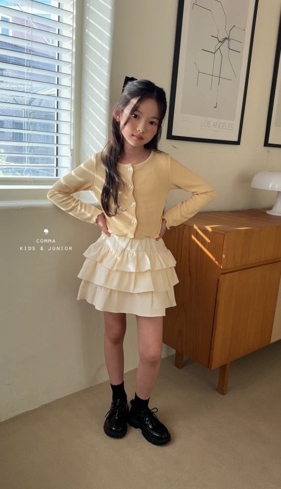 Comma - Korean Children Fashion - #designkidswear - Corduroy Tiered Skirt - 4