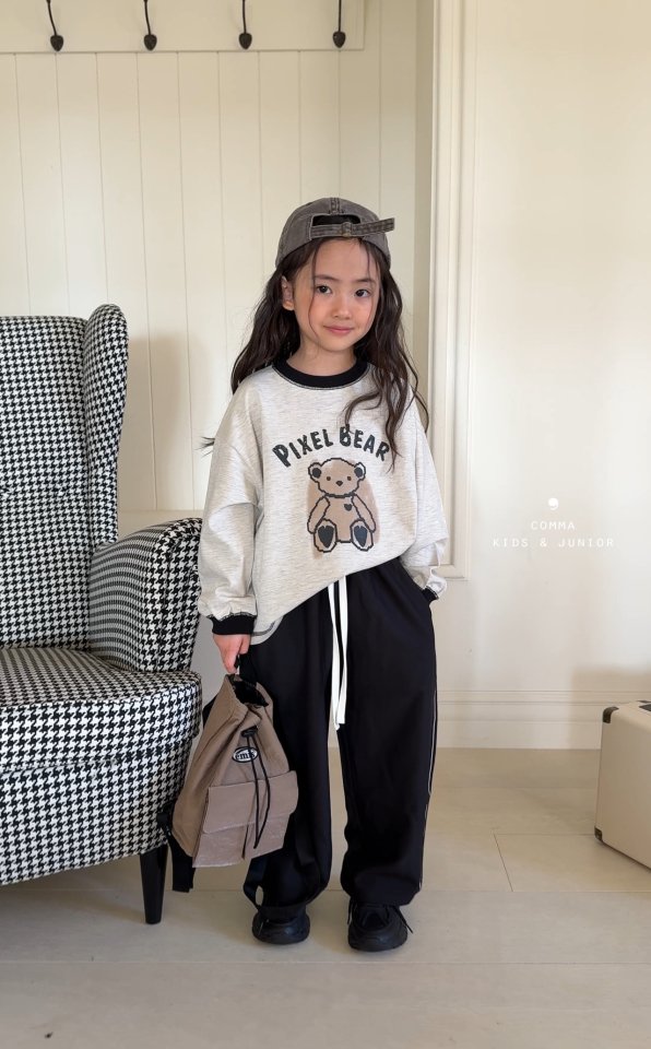 Comma - Korean Children Fashion - #discoveringself - Contrast Band Slacks - 11