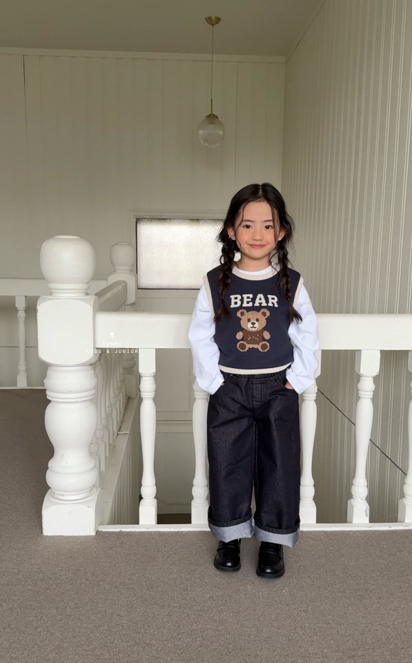Comma - Korean Children Fashion - #kidsshorts - Embroidered Vest
