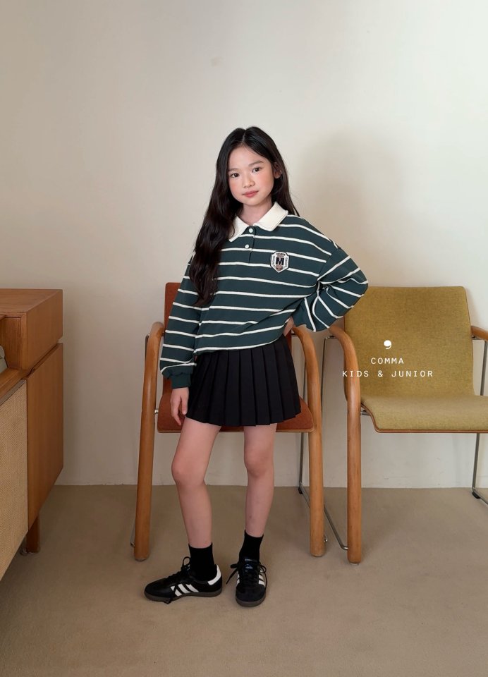 Comma - Korean Children Fashion - #kidsshorts - Collar Sweatshirt - 10