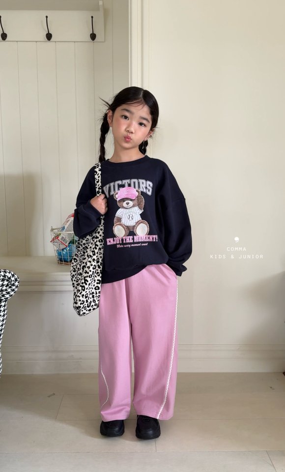 Comma - Korean Children Fashion - #kidsshorts - Bear Sweatshirt - 8