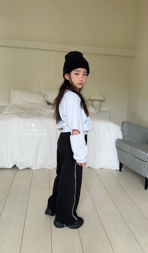 Comma - Korean Children Fashion - #fashionkids - Slit Sweatshirt - 4