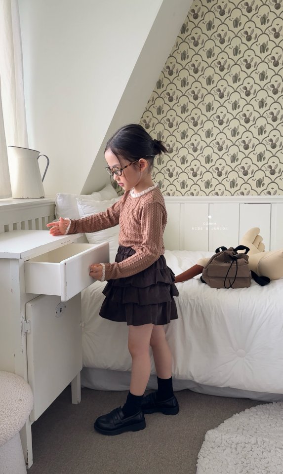 Comma - Korean Children Fashion - #fashionkids - Cable Lace Tee - 4