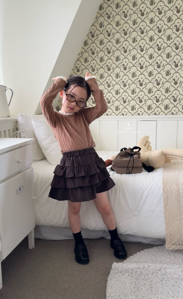 Comma - Korean Children Fashion - #kidsstore - Cable Lace Tee - 5
