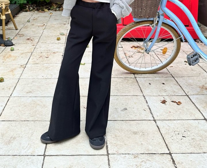 Comma - Korean Children Fashion - #kidzfashiontrend - Wide Bootcut Pants - 2
