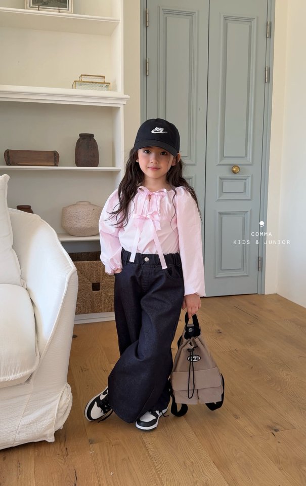 Comma - Korean Children Fashion - #kidzfashiontrend - Ribbon Tie Blouse - 5