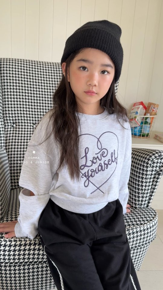 Comma - Korean Children Fashion - #kidzfashiontrend - Slit Sweatshirt - 6