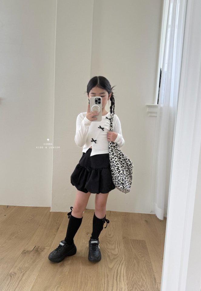Comma - Korean Children Fashion - #kidsstore - Diagonal Ribbon Tee - 4