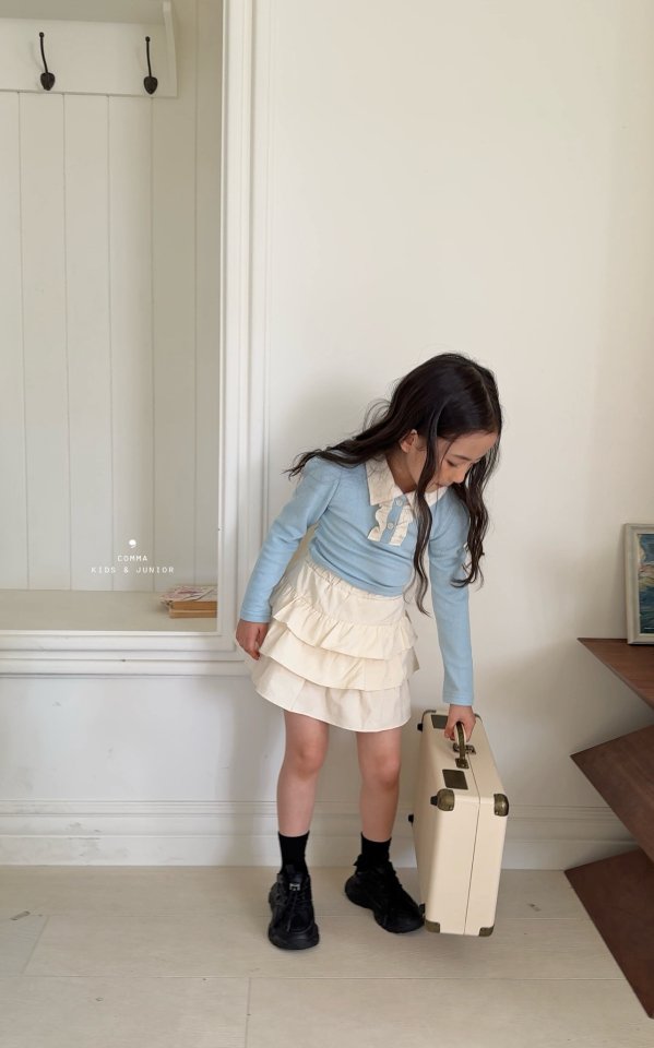 Comma - Korean Children Fashion - #kidzfashiontrend - Corduroy Tiered Skirt - 8