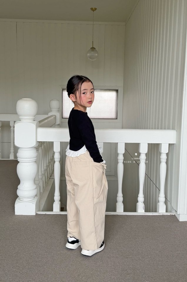 Comma - Korean Children Fashion - #kidsstore - Frill Contrast Tee - 4