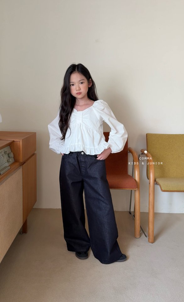 Comma - Korean Children Fashion - #kidzfashiontrend - Big Ribbon Blouse