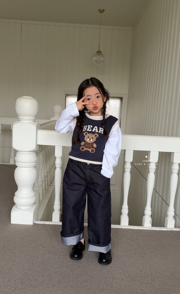 Comma - Korean Children Fashion - #littlefashionista - Embroidered Vest - 5