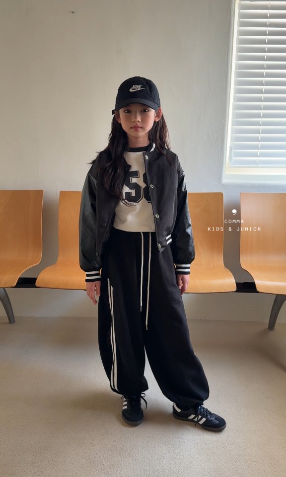 Comma - Korean Children Fashion - #littlefashionista - Cutline Double Stripe Pants - 5